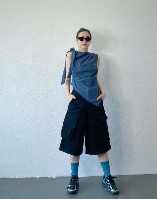 Denim Wrapped Vest #250401